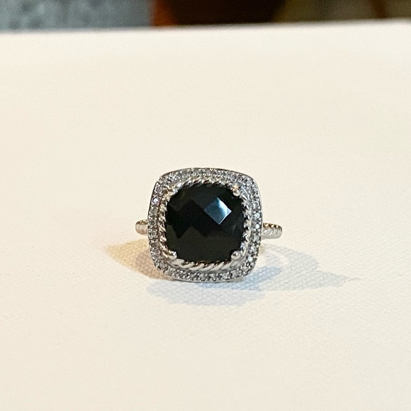 Black Onyx and Diamond Statement Ring - Picture 5 of 5